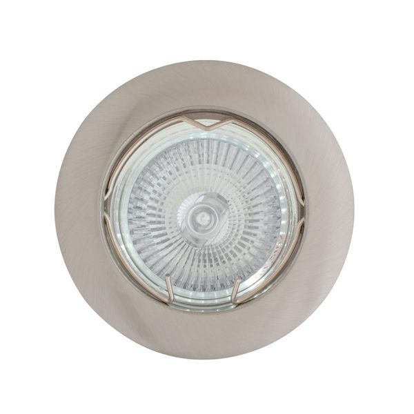 Eurolux satin chrome downlight, front view