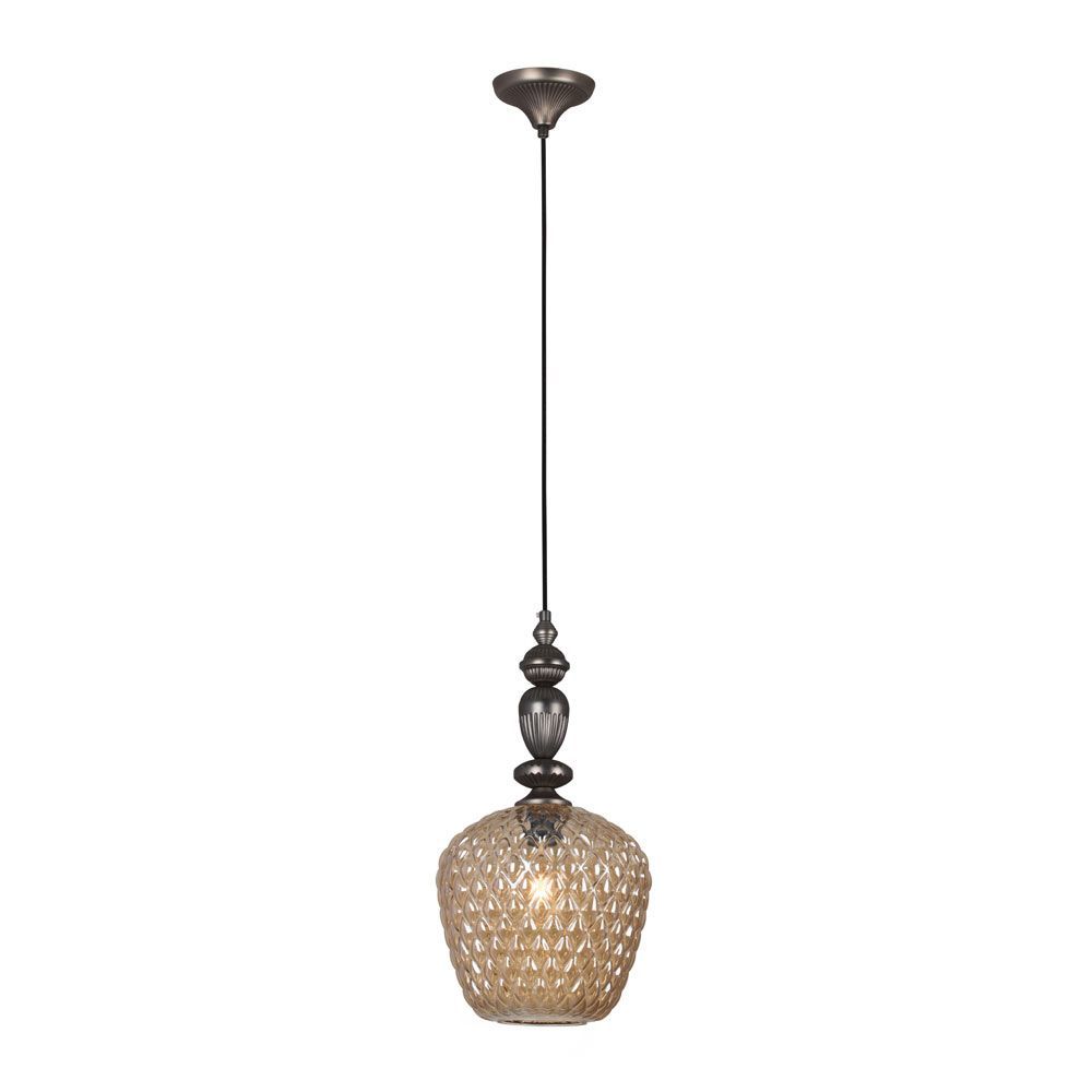 Eurolux black nickel pendant light, front view