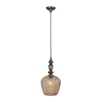Eurolux black nickel pendant light, front view