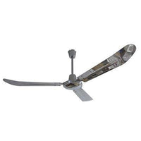 Radiant chrome ceiling fan, front view