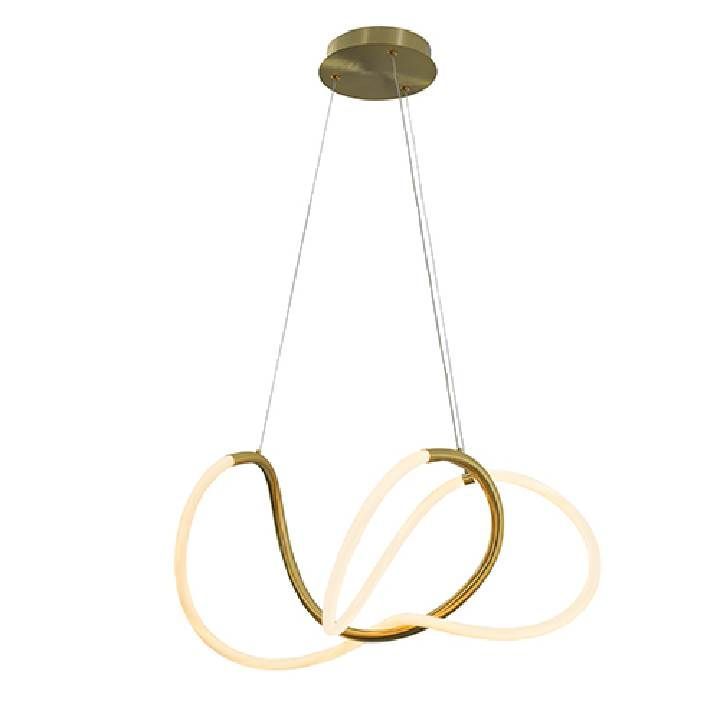 Eurolux gold pendant light, front view