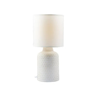 Eurolux white table lamp, front view