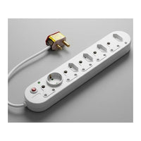 Eurolux white extension cord shown in its packaging
