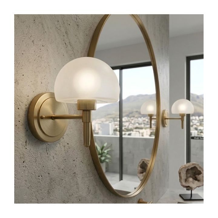 Eurolux LED globe installed and lit