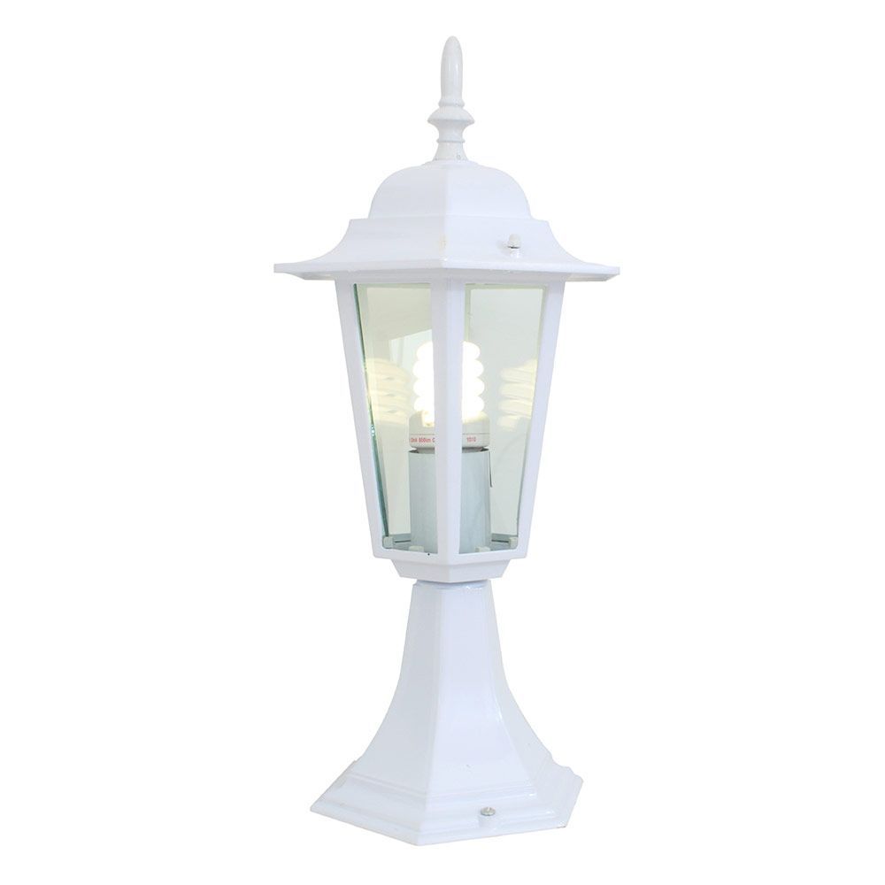 Eurolux white garden light, front view
