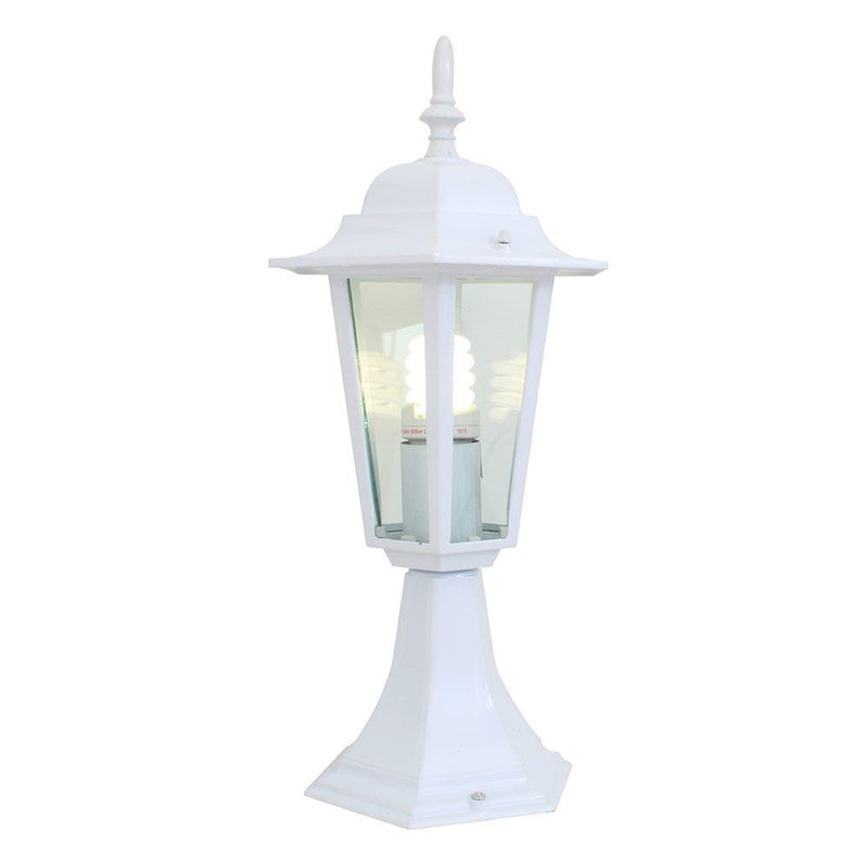 Eurolux white garden light, front view