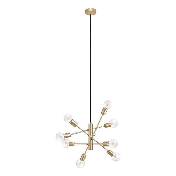 Eurolux brushed brass pendant light, front view