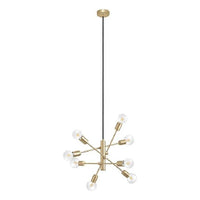 Eurolux brushed brass pendant light, front view