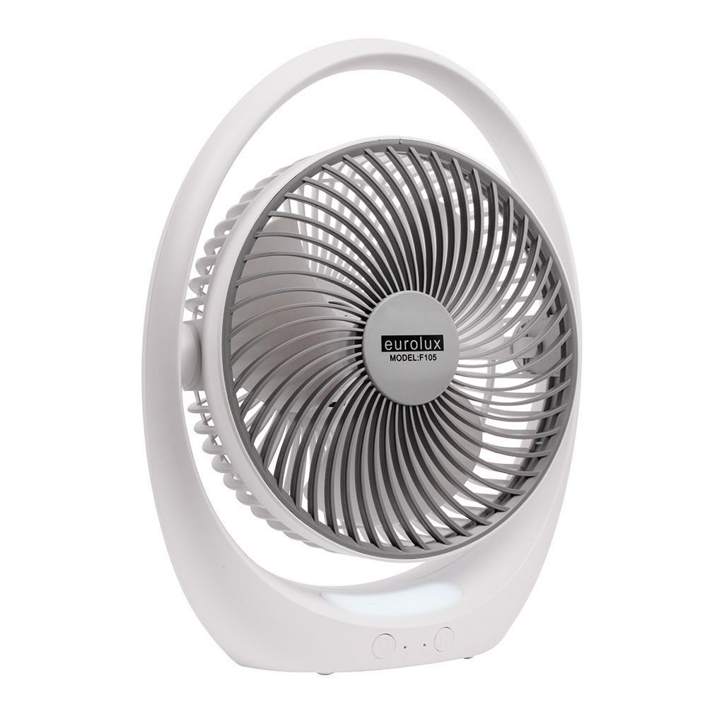 Eurolux white grey emergency light, front view