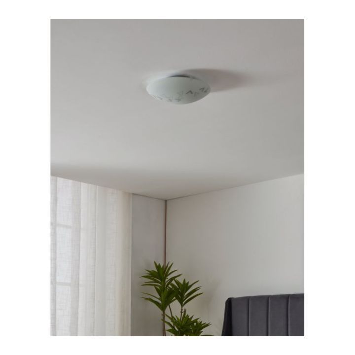 Eurolux ceiling light installed and lit