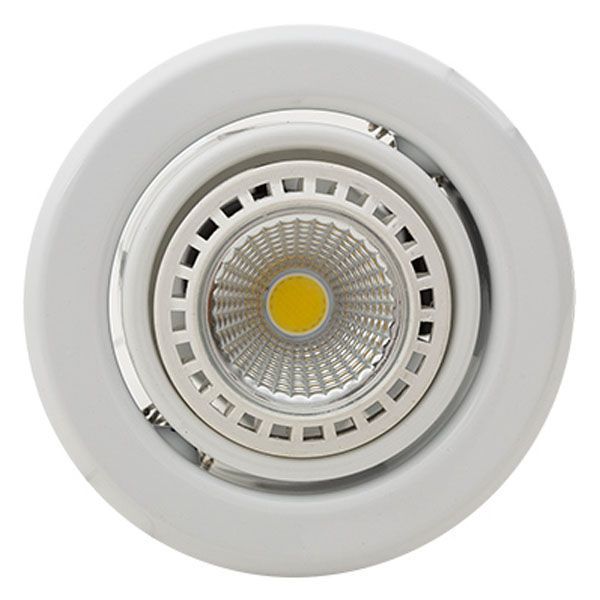 Eurolux white downlight, front view