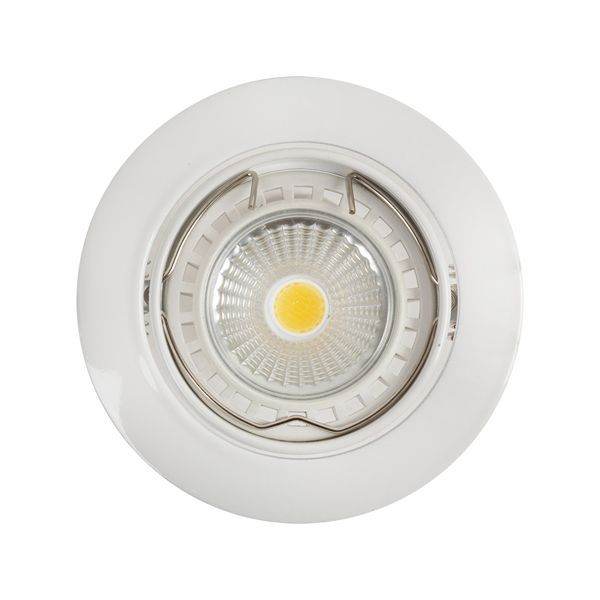 Eurolux white downlight, front view