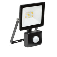 Eurolux black floodlight, front view