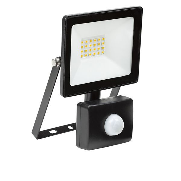 Eurolux black floodlight, front view