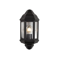 Eurolux black wall light, front view