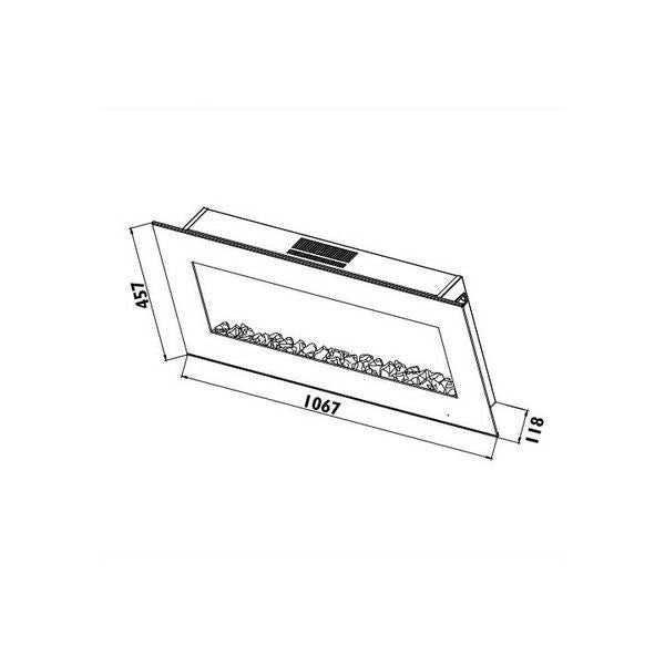 Radiant heater dimensions diagram