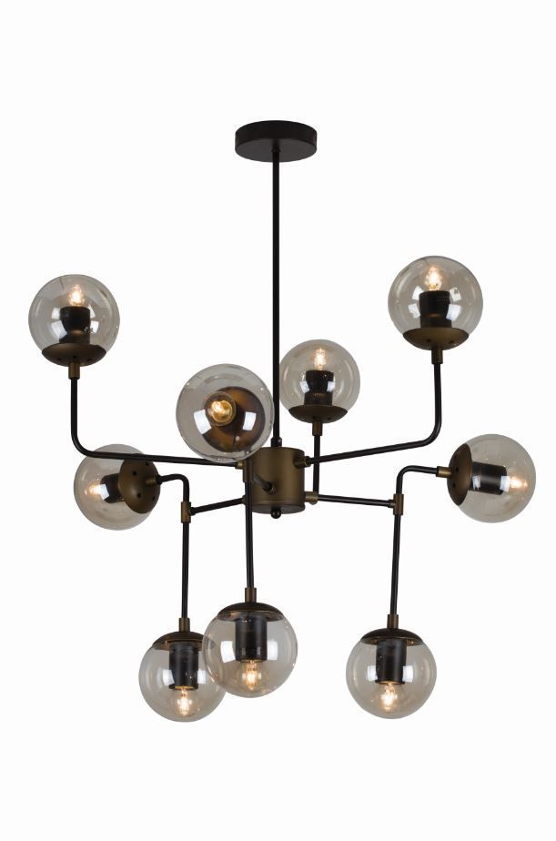 Eurolux black pendant light, front view