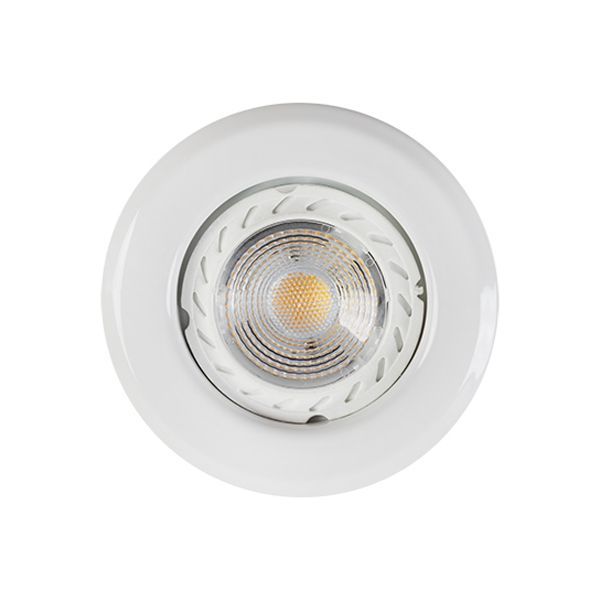 Radiant white downlight, front view