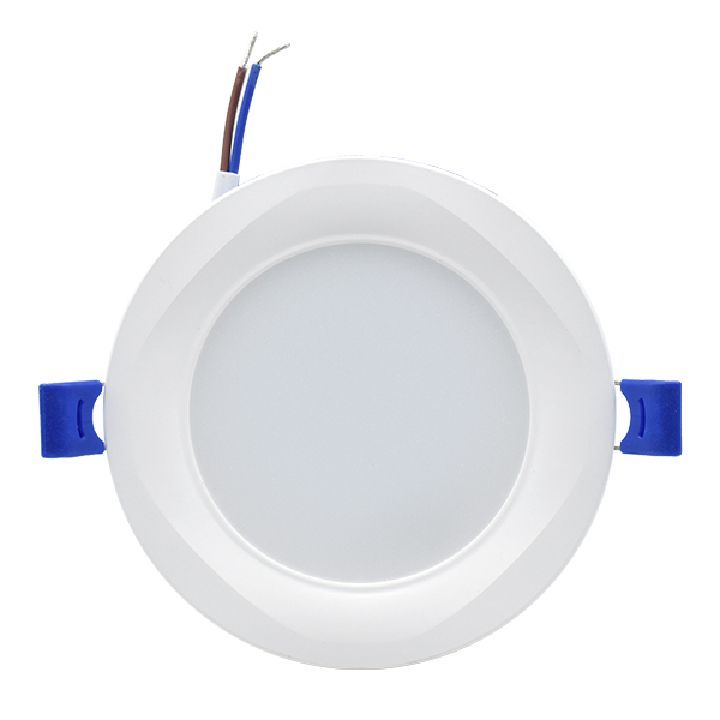 Eurolux white downlight installed and lit