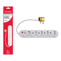 Eurolux white extension cord, front view