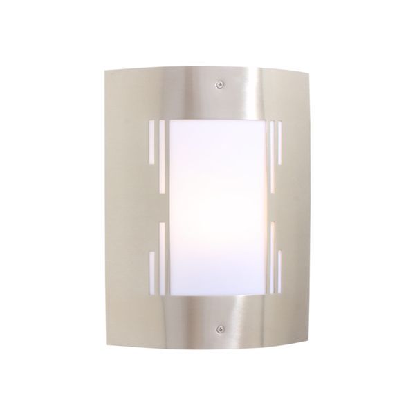Eurolux satin chrome wall light, front view