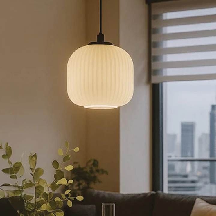 Close-up detail of the Eurolux black pendant light