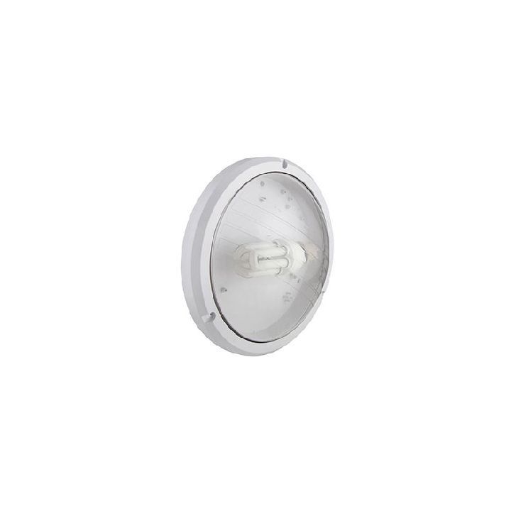 Eurolux white bulkhead light shown in its packaging