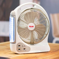 Close-up detail of the Eurolux white fan