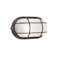 Eurolux black gold wall light, front view