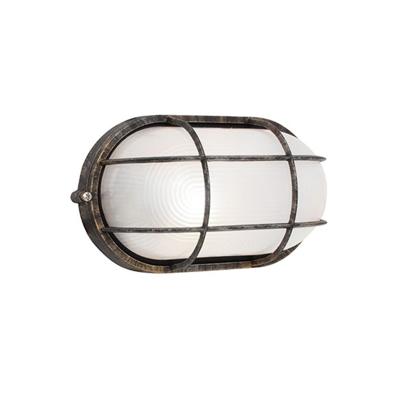 Eurolux black gold wall light, front view