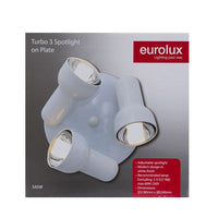Eurolux floodlight shown in its packaging