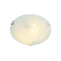Radiant chrome ceiling light, front view