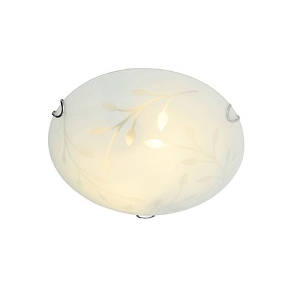 Radiant chrome ceiling light, front view