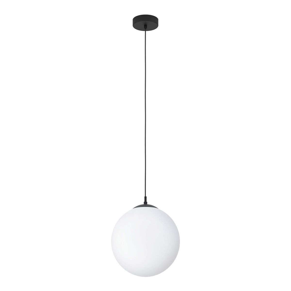 Eurolux black pendant light, front view