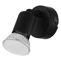 Eurolux black downlight, front view