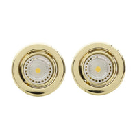 Eurolux polished brass downlight, front view