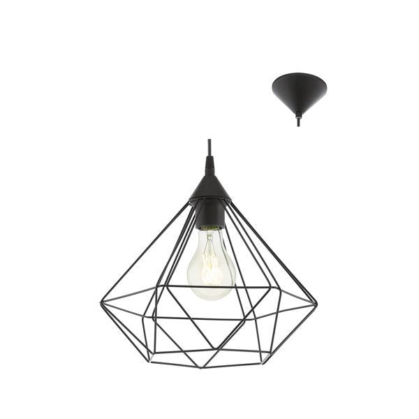 Eurolux black ceiling light, front view