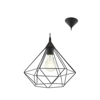 Eurolux black ceiling light, front view