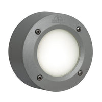 Eurolux grey CFL globe, front view