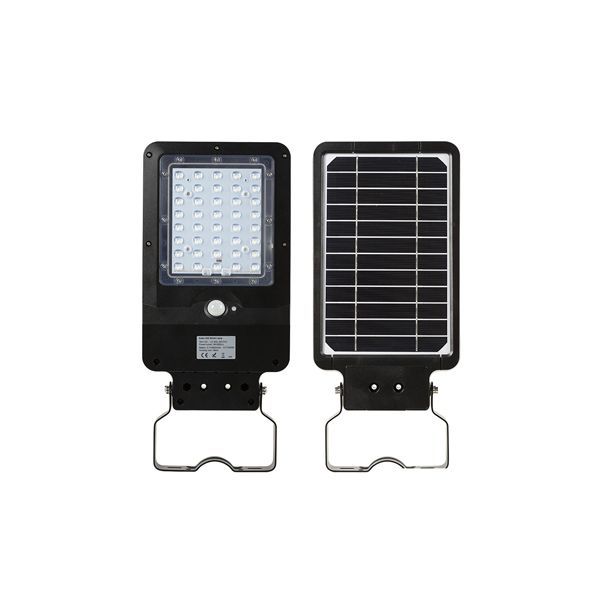 Eurolux black garden light, front view