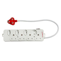 Eurolux white extension cord, front view