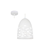 Radiant white pendant light, front view