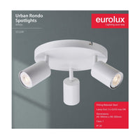 Urban black and in white downlight, front view