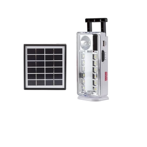 Eurolux white emergency light, front view