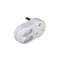 Close-up detail of the Eurolux electrical plug cap