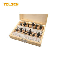 Tolsen drill bit set shown in its packaging