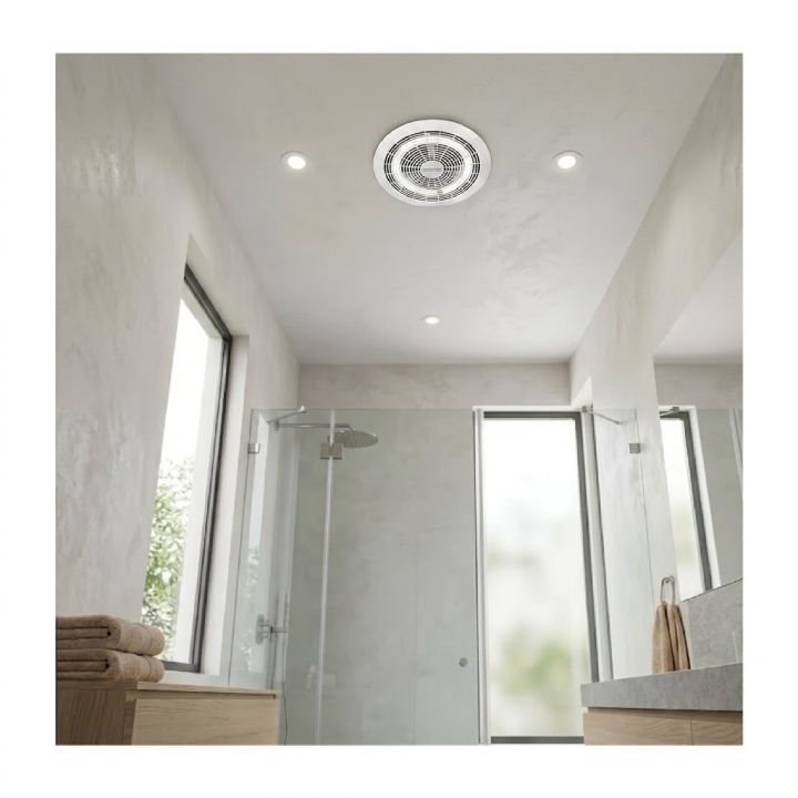 Eurolux white extractor fan dimensions diagram