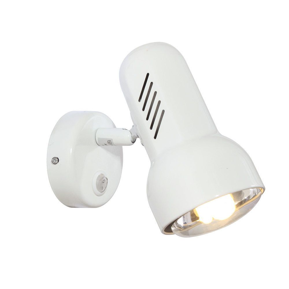Eurolux white spotlight, front view