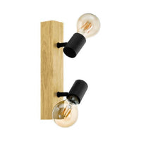 Eurolux black & brown spotlight, front view