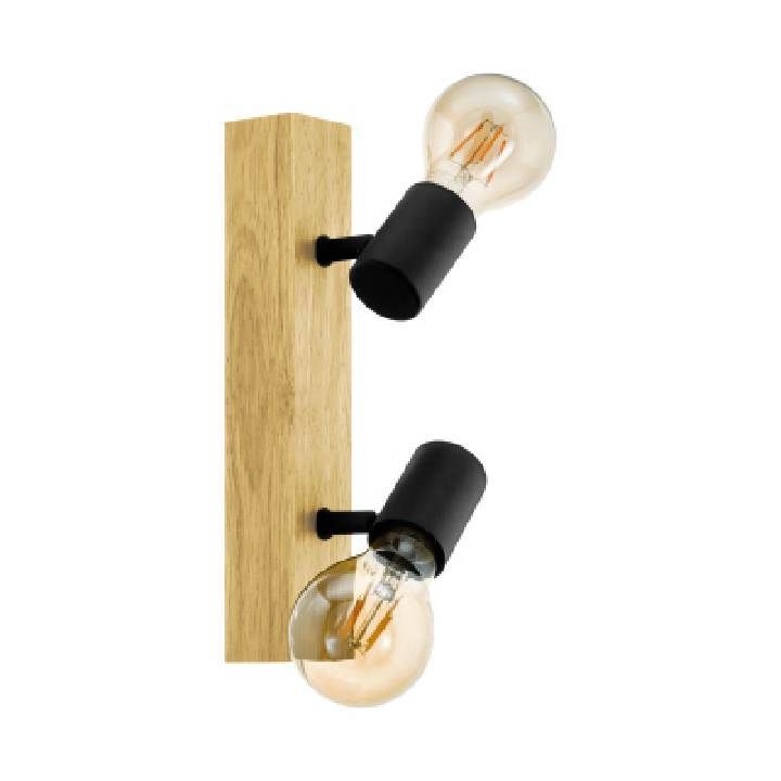 Eurolux black & brown spotlight, front view